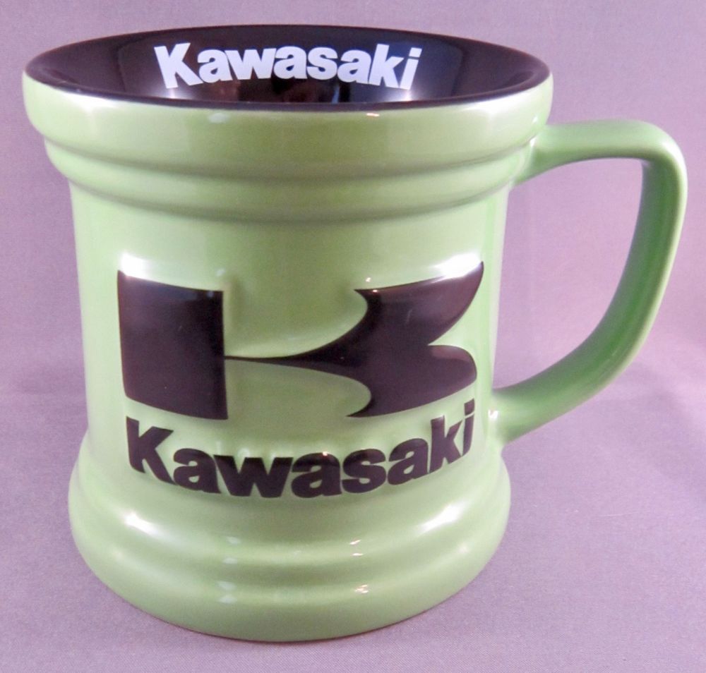 Details About Large Kawasaki Green Black Coffee Mug 4 In Tall Large Kawasaki Green Black Coffee Mug 4 In Tall Collectible 2 Available