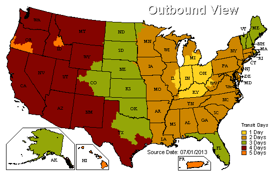 shipping map