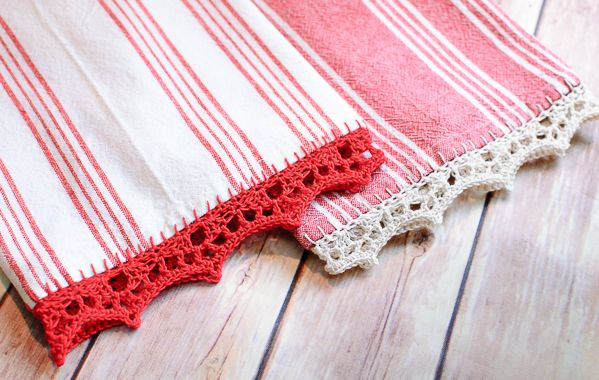 21 Tea Towel Edgings Ideas Crochet Edging Crochet Borders Crochet