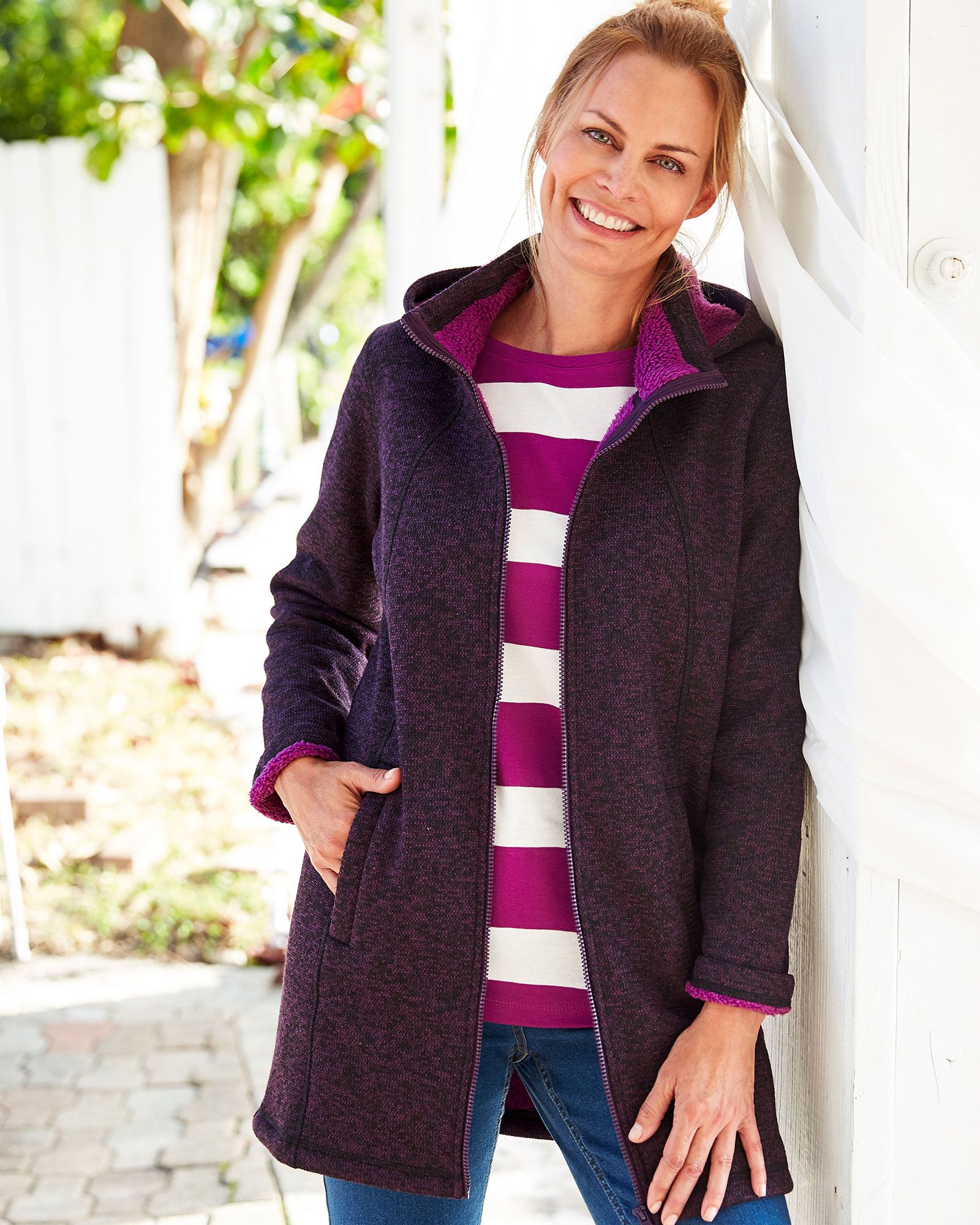 Cotton Traders Womens Bonded Fleece Jacket