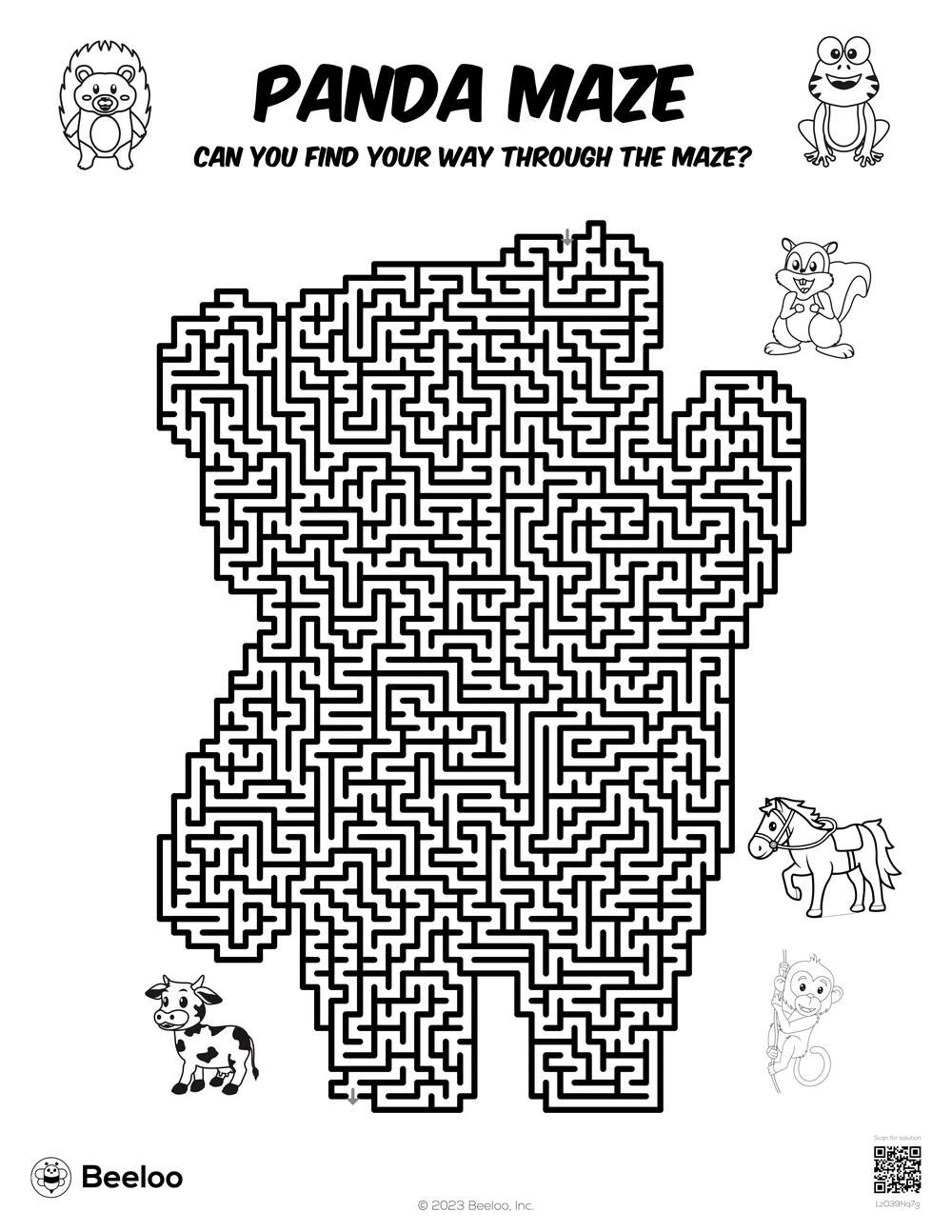 Beeloo Printable Crafts And Activities For Kids In 2024 Printable can-you-find-your-way-from-the-start-to-the-end-of-this-maze-without