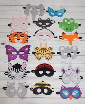 Party Animals, Animal Party, Felt Animals, Kids Dress Up, Kids Party Dresses, Children Dress, Birthday Dresses, Dress Party, Animal Masks For Kids