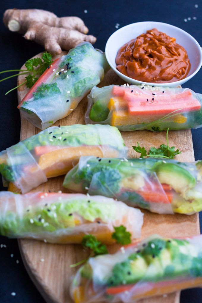 Schnelle Summer Rolls mit Erdnusssauce aus vier Zutaten Schnelle Summer Rolls mit Erdnusssauce aus vier Zutaten