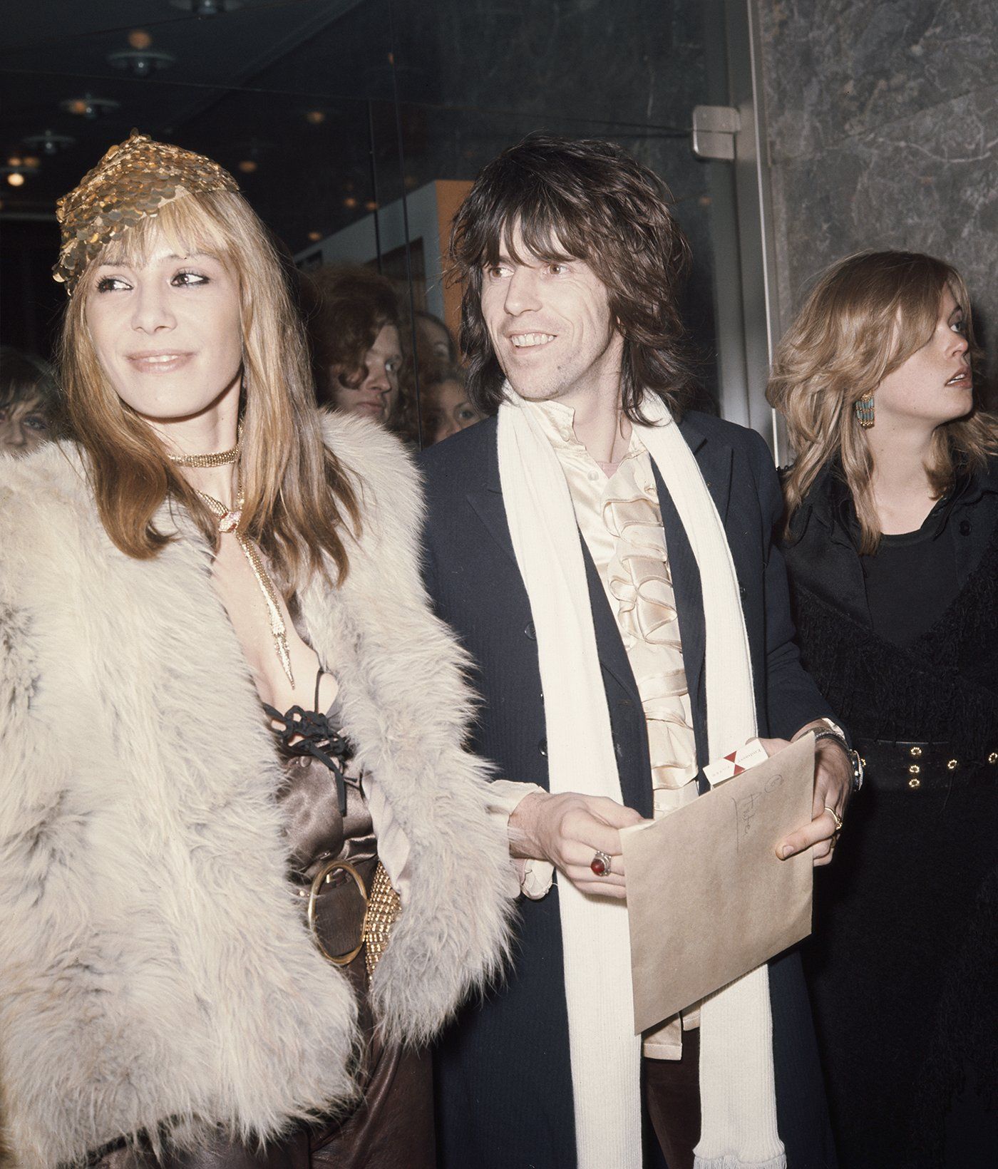 Anita Pallenberg and Keith Richards at the premiere of Performance