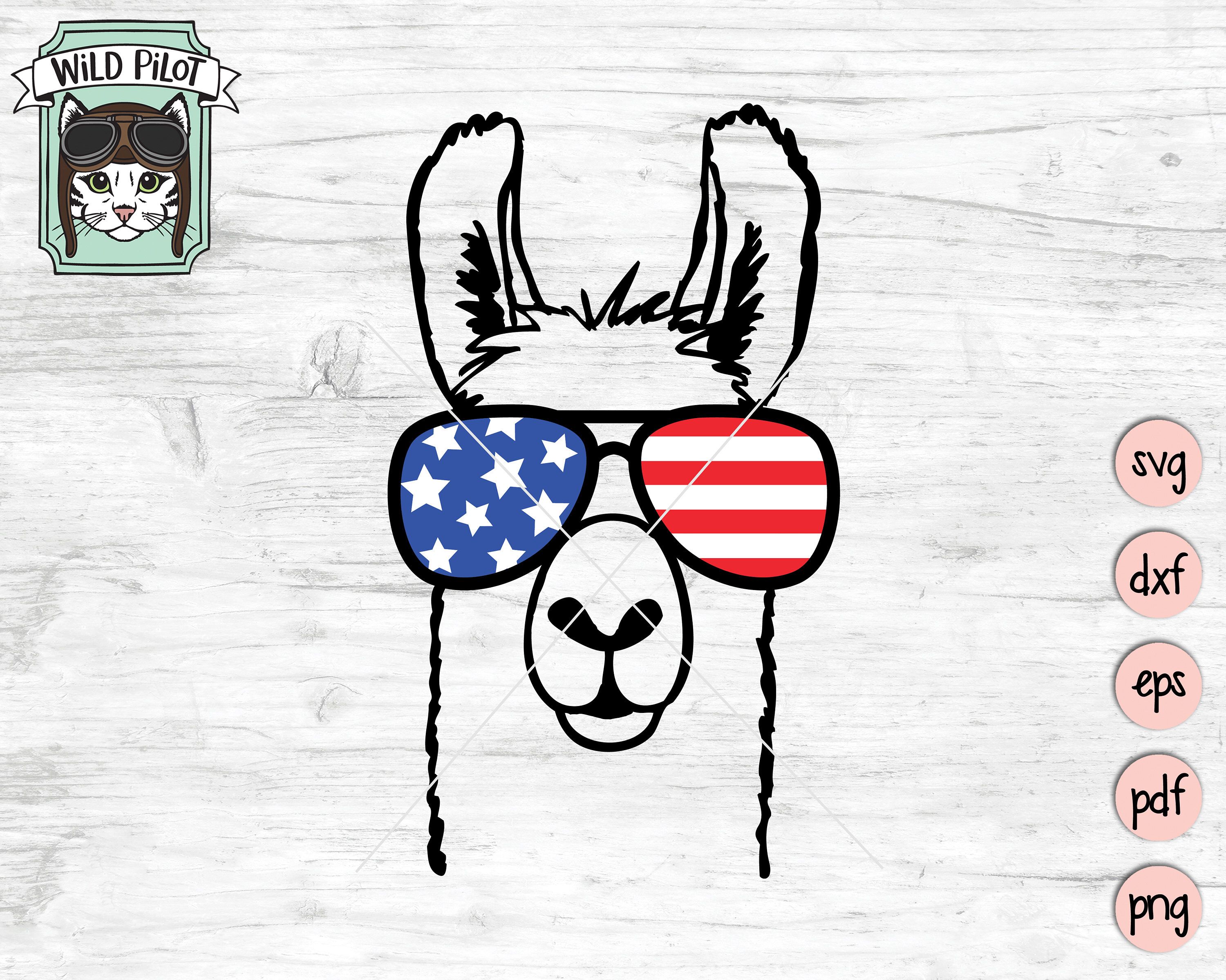 Download July 4th Llama SVG, Funny Llama svg, Fourth of July llama ...