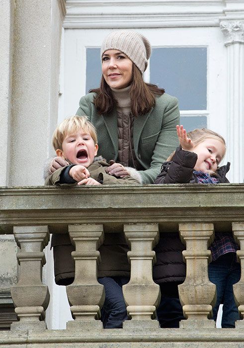 Princess Josephine of Denmark entertains well-wishers with bounds of energy