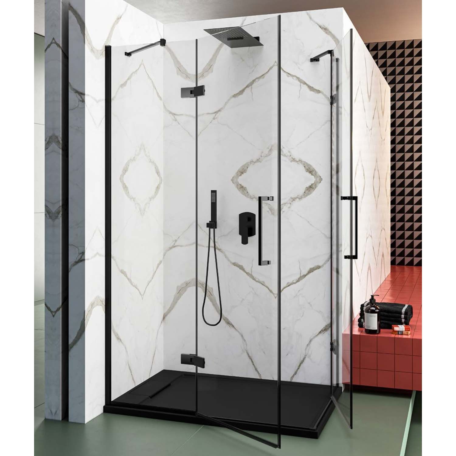 Nisdeur Lacus Giannutri 100x200 Tweedelig Zwart De douchedeur met twee aluminium scharnieren van het merk Lacus is een mooie keuze in de badkamer. Deze zijn uitgevoerd in een mooie zwarte kleur. De serie kenmerkt zich door zijn strakke uiterlijk en het heldere glas ook wel transparant crystal genoemd. Hierdoor ontstaat er een moderne uitstraling. De deur wordt naar buiten geopend. Op deze manier blijft er veel ruimte om te douchen. Verder is de douchedeur Lacus Giannutri voorzien van 8mm dik v Room Divider, Modern, Furniture, Home Decor, Products, Seeds, Trendy Tree, Decoration Home, Room Decor