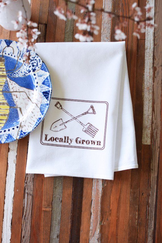 Cloth Napkins - Screen Printed Cloth Napkins - Dinner Napkins - Handmade Cotton Napkins - Cocktail Napkins - Locally Grown - Screen Print #clothnapkins
