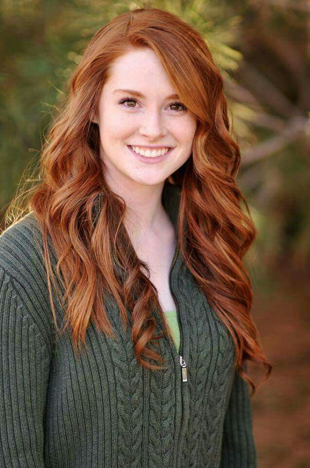 Cute redhead shared long hair