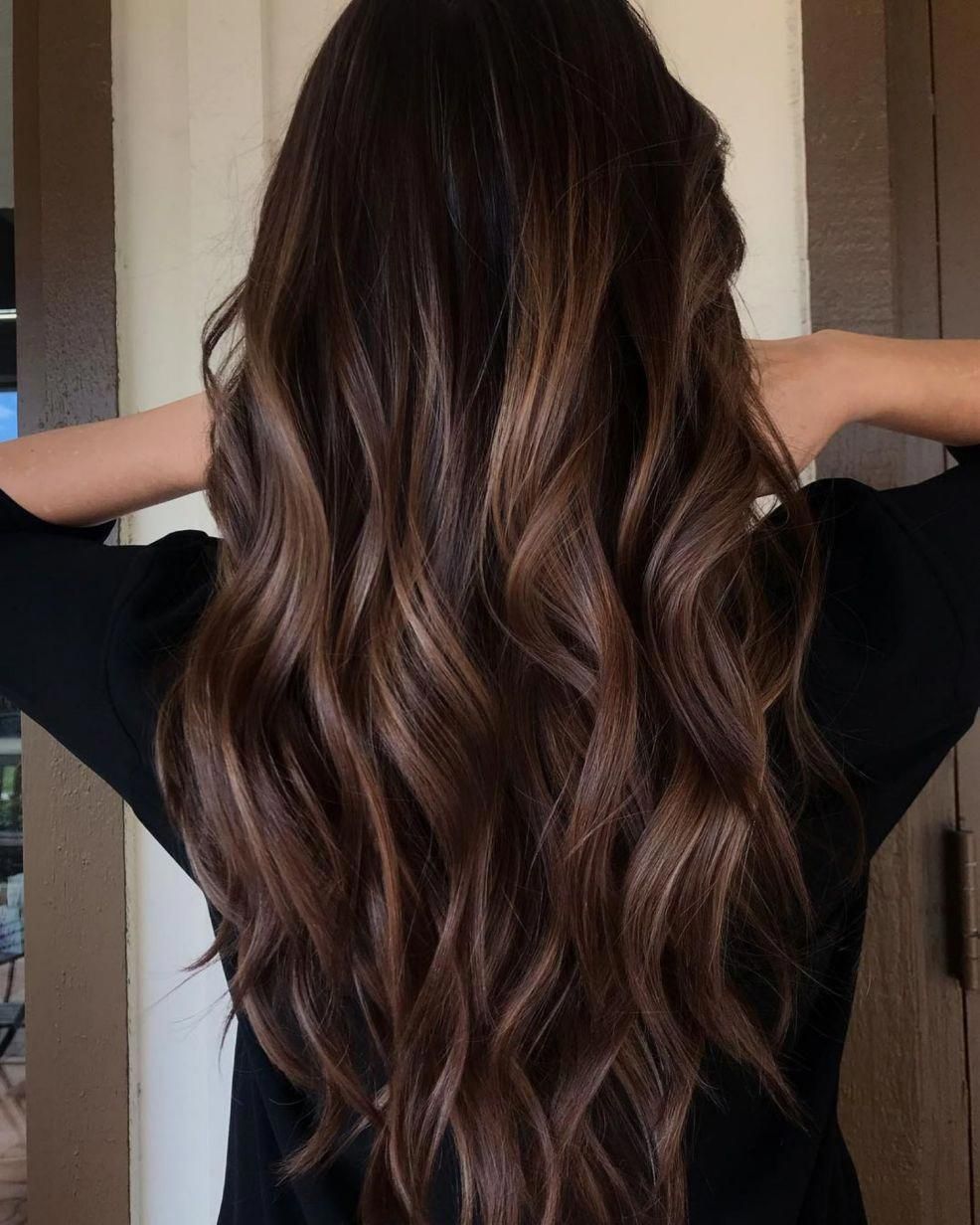 Subtle Shine Boosting Brunette Highlights Chocolatebrownhair Brown Hair Balayage Hair Color For Black Hair Dark Hair With Highlights Subtle Shine Boosting Brunette Highlights Chocolatebrownhair Brown Hair Balayage Hair Color For Black Hair Dark Hair With Highlights