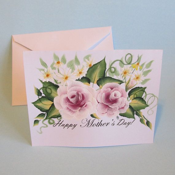 this beautiful mothers day card features a bouquet of hand