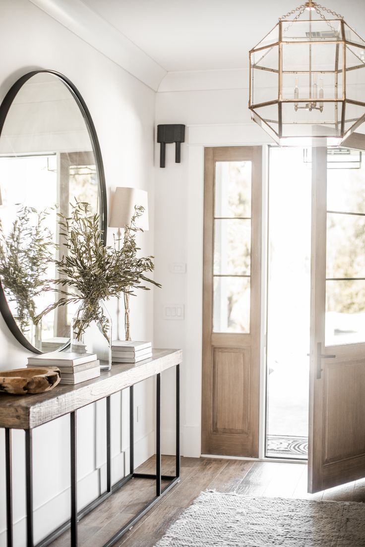 Contemporary Entryway Ideas Modern Decor Contemporary Wall Decor mirror-detail-from-foyer-hall-decor-home-entrance-decor-entrance