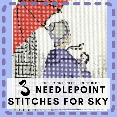 Needlepoint Stitches for Sky & Clouds Background | Needlepoint stitches