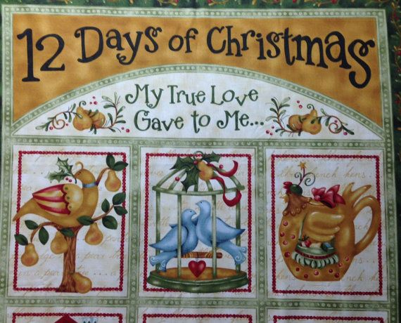 Nancy/'s Holiday Favourites Greetings Card Panel Quilting Fabric Christmas