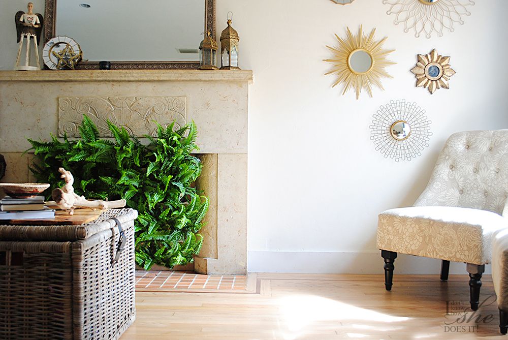 Fireplace plant facade Home decor, Decor, Interior