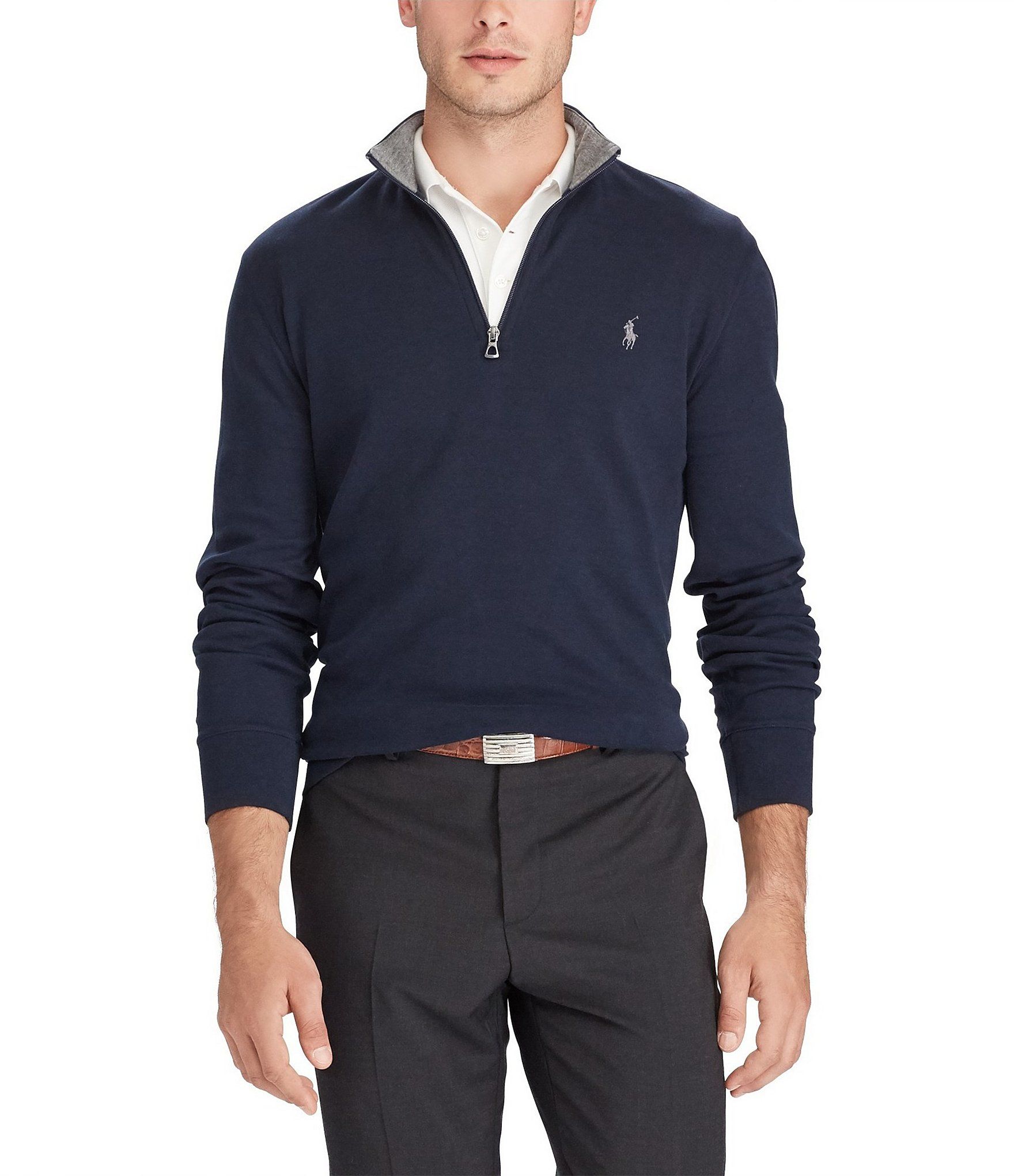 Polo Ralph Lauren Luxury Jersey Half-Zip Pullover - L in 2021 | Half ...