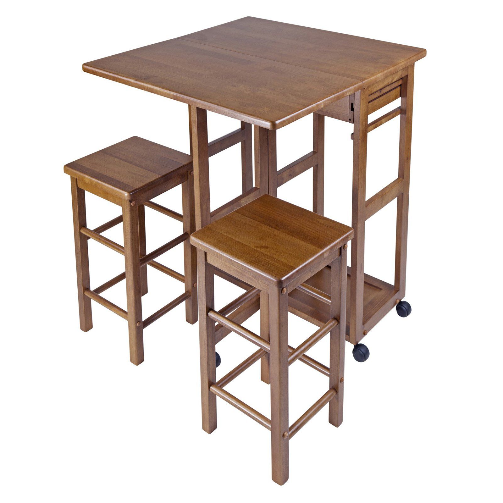 Winsome E Saver 3 Piece Small Table With 2 Nesting Stools Winsome E Saver 3 Piece Small Table With 2 Nesting Stools Dining Sets At Hayneedle