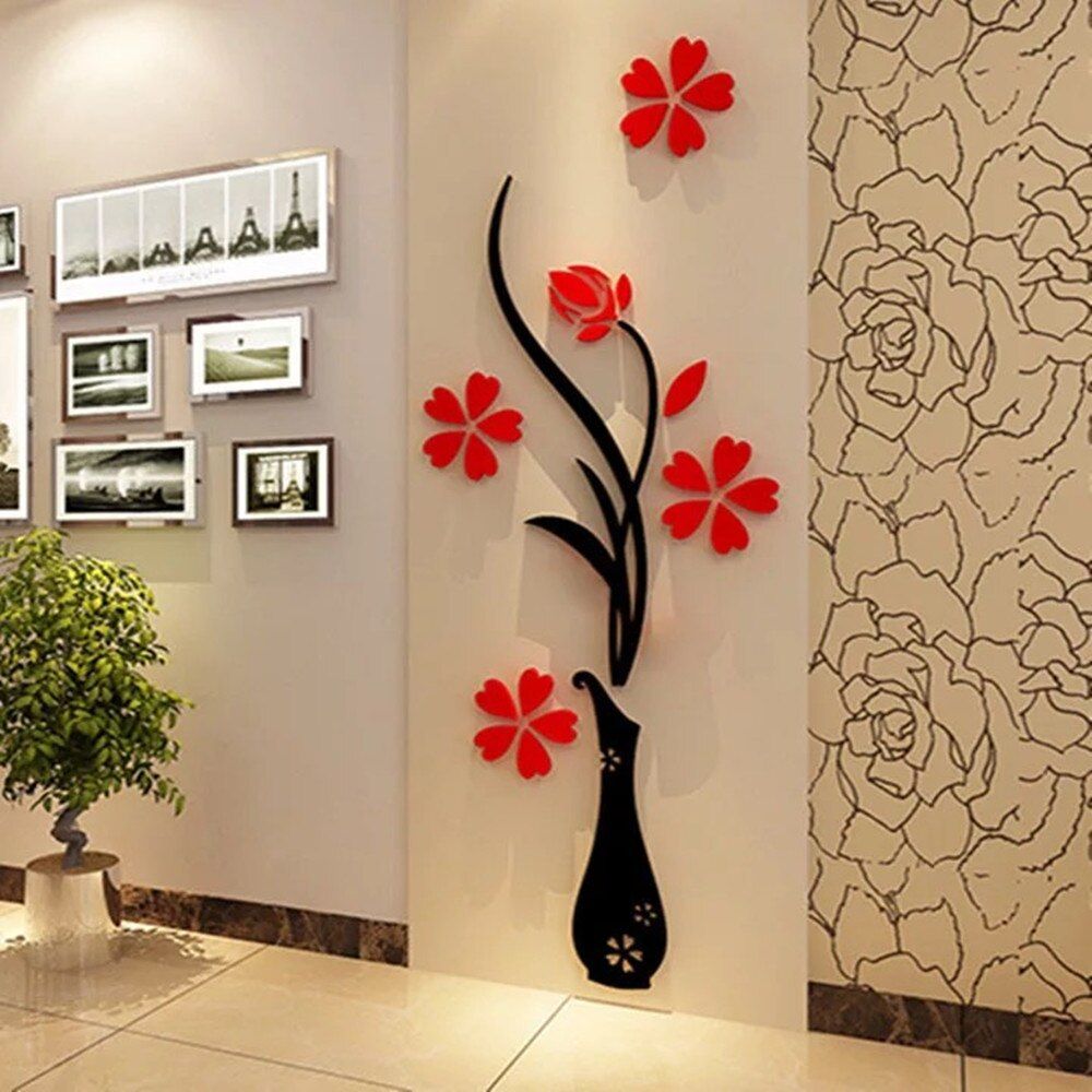 BE_ Removable 3D Flower Tree Home Room Art Decor DIY Wall Sticker Decal Charm BE_ Removable 3D Flower Tree Home Room Art Decor DIY Wall Sticker Decal Charm
