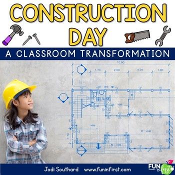 Construction Day Construction Theme Classroom, Construction Signs, Classroom Themes, Math Logo, Sentence Builder, Unscramble Words, Book Tasting, Sentence Strips, Classroom Transformation