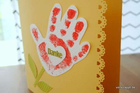 Einfache Dankeskarte zum Kindergeburtstag – Verscrappt.de