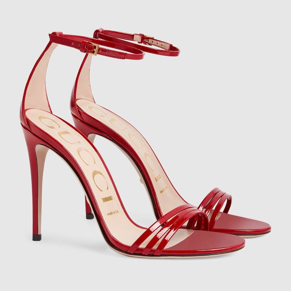 gucci patent leather sandal