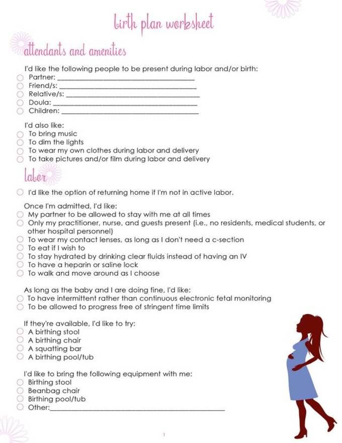 what mommy brain 10 printable checklists that will organize doula birth plan worksheet