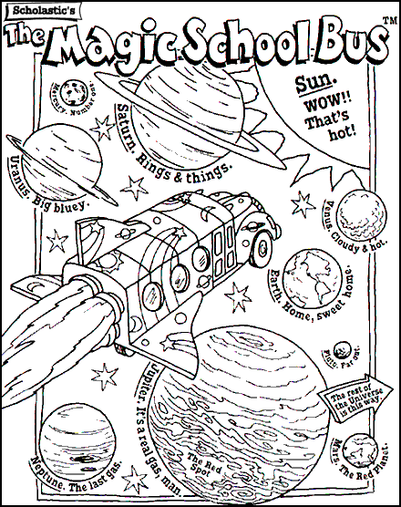 The Magic Bus 999 Coloring Pages Magic school bus Magic school