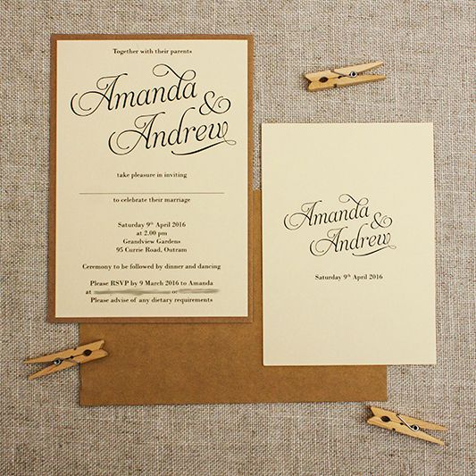Kraft Cream Rustic Wedding Invitations Southern Bride Kraft Cream Rustic Wedding Invitations