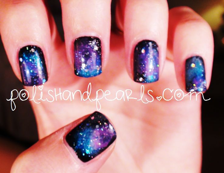 17 Amazing Galaxy Nail Designs For The Season How To Galaxy Nail Tutorial Next Thing I Will Be Trying