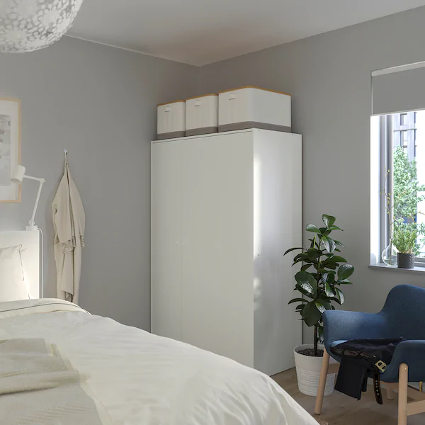 KLEPPSTAD Wardrobe with 3 doors, white BRIMNES white, Wardrobe with 3 doors