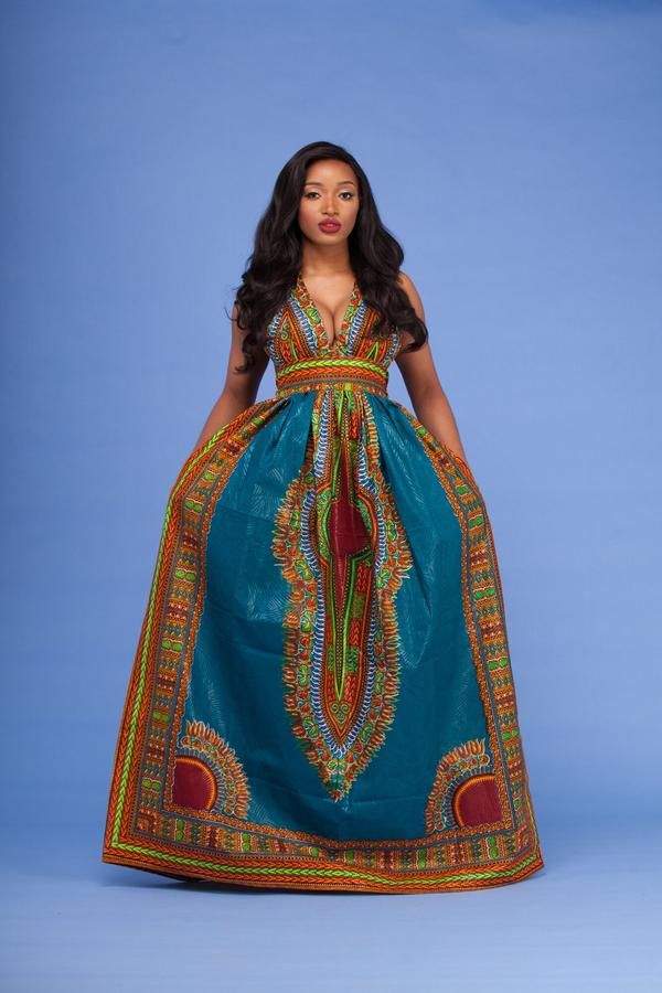 dashiki maxi dress