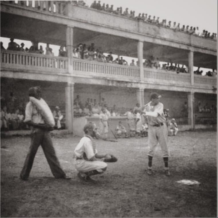 Santo Domingo 1942 Estadio De Beisbol Antiguo Gimnasio Escolar