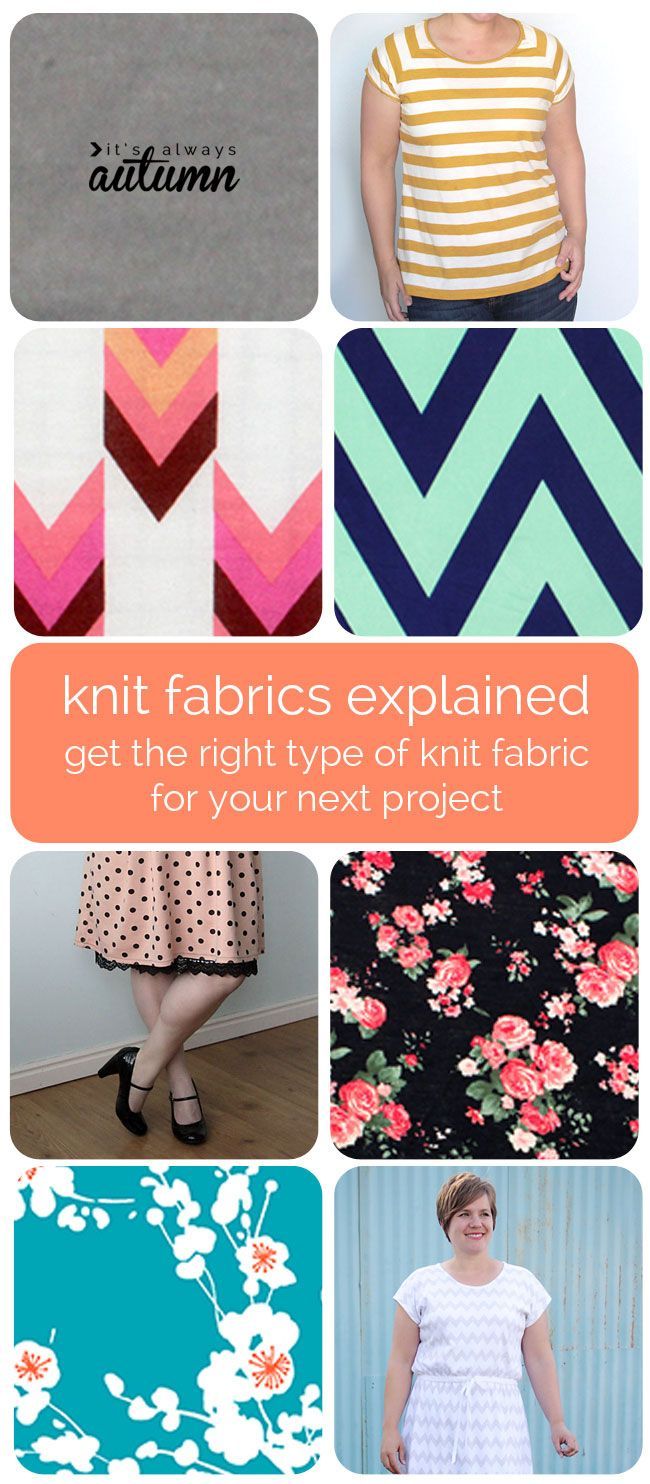 Download different types of knit fabric EXPLAINED + a fabric giveaway | Sewing projects, Sewing patterns ...