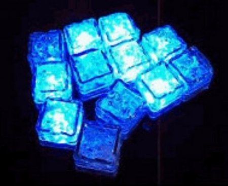 12 pack of blue led automatic light up ice cubes by aqua crystal
