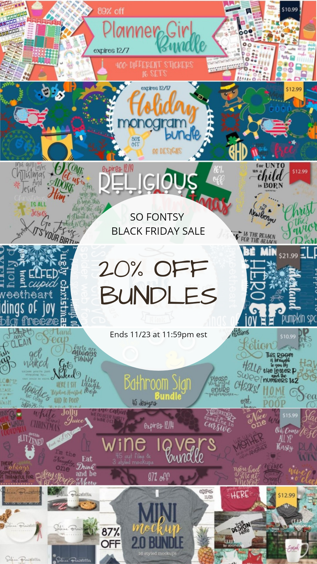 Download SVGs, Fonts, Bundles...everything's on sale!! So Fontsy's ...