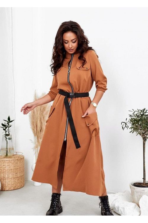 Горчичное длинное платье на молнии Wrap Dress, Shirt Dress, Shirts, Dresses, Design, Fashion, Vestidos, Moda, Shirtdress