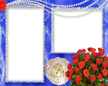 Wedding Frames On Bright Blue Back Wedding Frames Frame Wedding Background