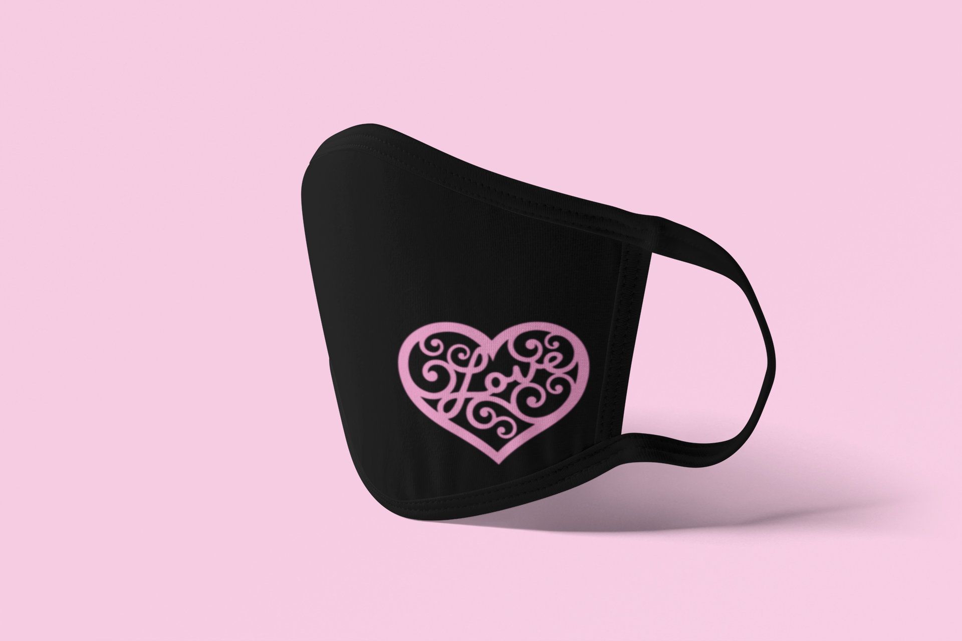 Vine Heart Love Face Mask Love Heart Face Mask Reversible Breathable Washable Usa Made Face