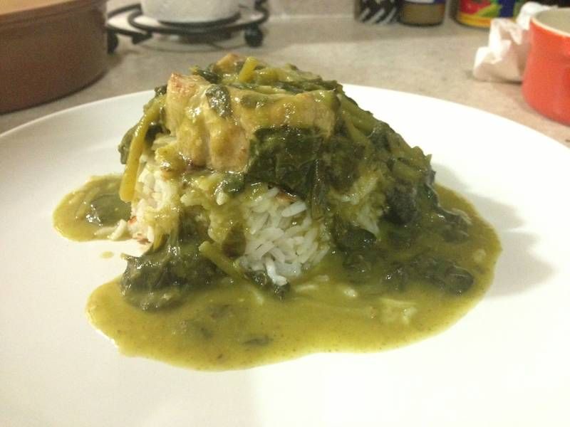 Verdolagas Con Cerdo En Salsa Verde Receta Cerdo En Salsa Salsa De Tomate Verde Puerco En Salsa Verde