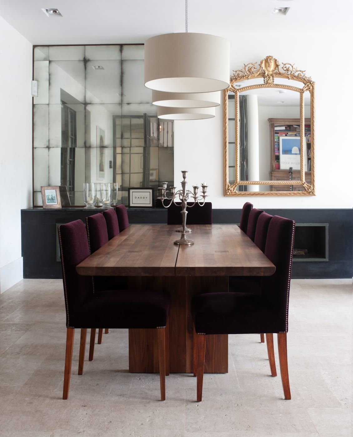 Dining Area Alcove Mirrors Minimalistic Dining Room By Rupert Bevan Ltd Minimalist Dining Room Mirror Dining Room Antique Mirror Glass