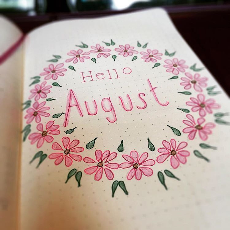 anniebluesky: “Hello August! #bujo #bulletjournal ” #augustbulletjournal