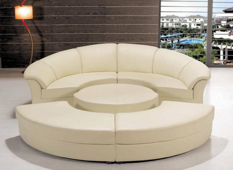 Off White Round Sofa Sectional 5 Pieces Curved Contemporary Modern Off White Round Sofa Sectional 5 Pieces Curved Contemporary Modern Design