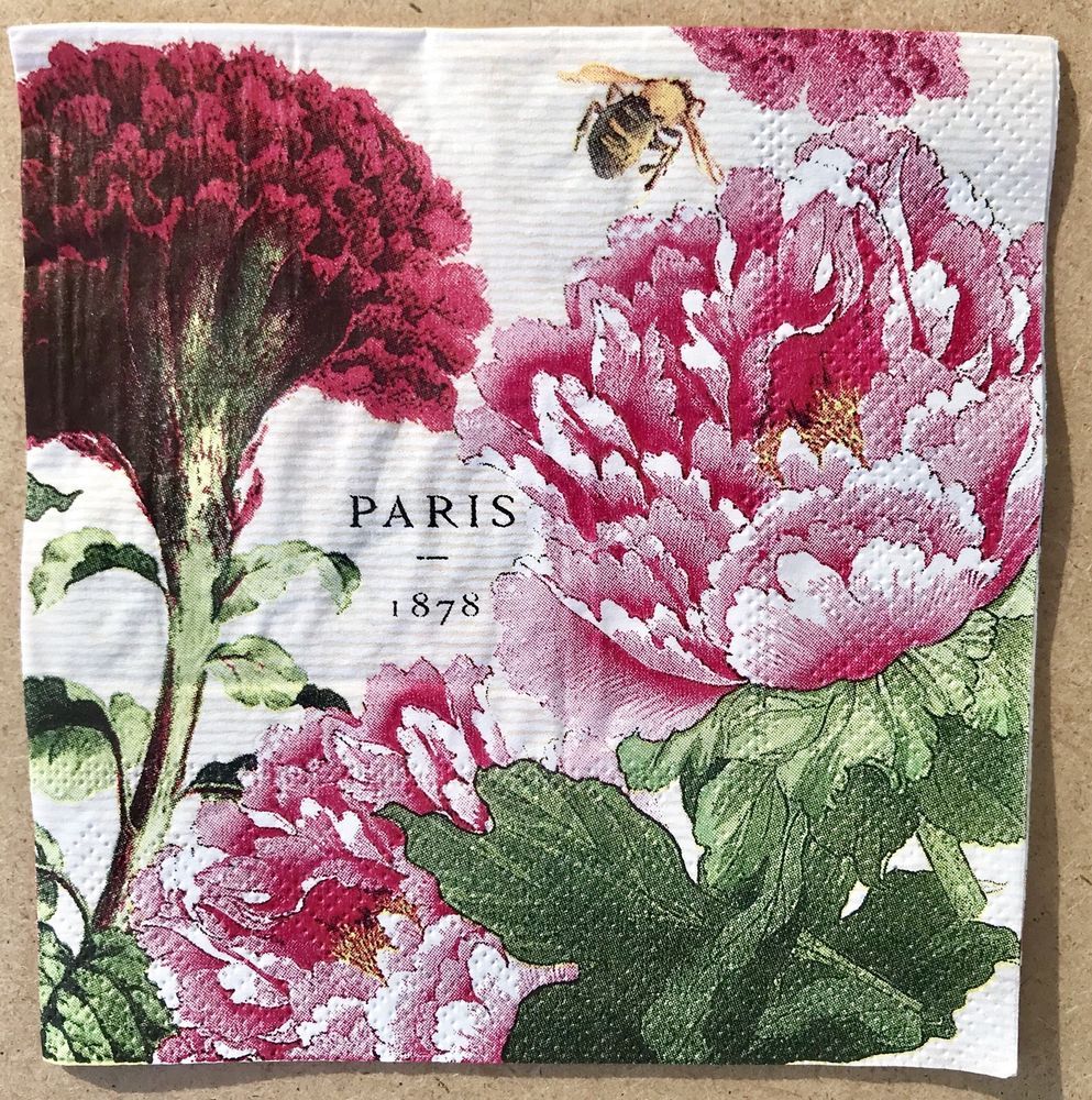 Blooms and Bees Cocktail Napkin
