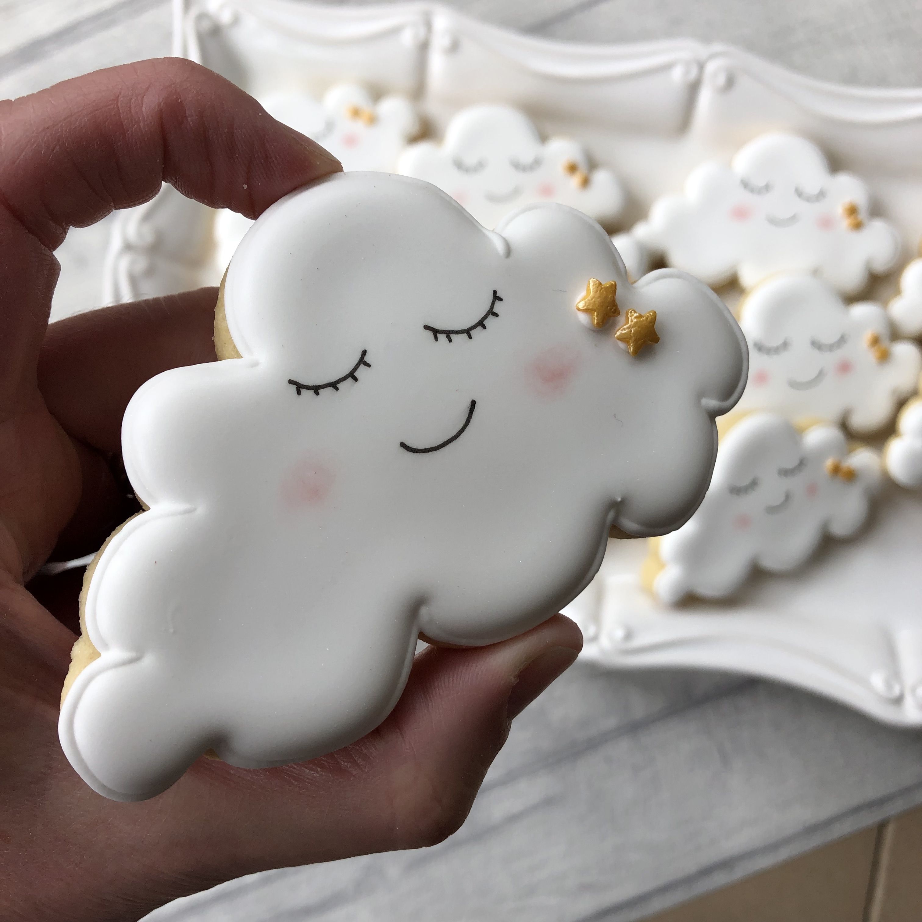Fluffy Clouds! Baby Shower Cookies