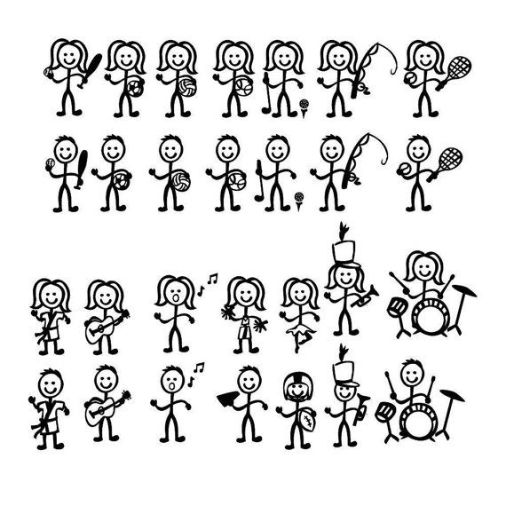 Download Stick Figure People Family (Activity Themed) - Vector Art ...