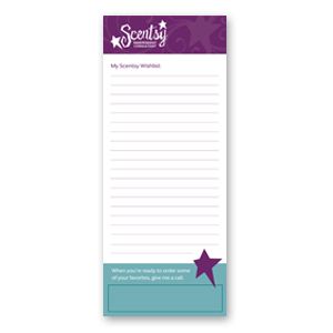 wish list notepads scentsy wish list template
