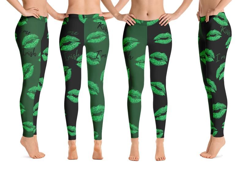 Patrick Pants Irish Shamrock Sports Striped Tartan Running Check Capris Activewear Plaid Leprechaun Workout Leggings Women Athletic Yoga St