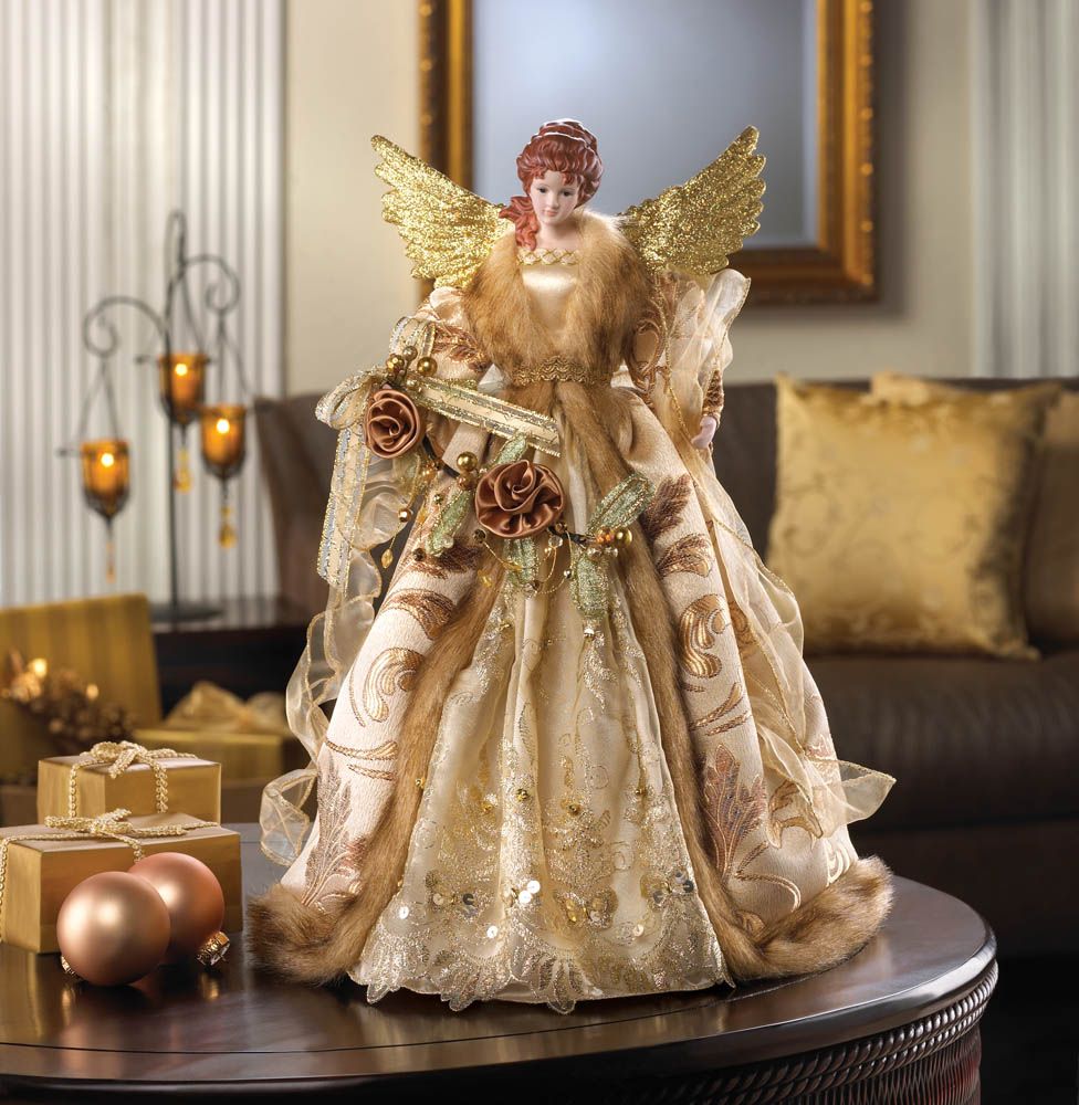 Christmas Angels Or Stars On Top Of Trees Whole Christmas Angels Or Stars On Top Of Trees Whole Decorations Golden Angel Tree Topper