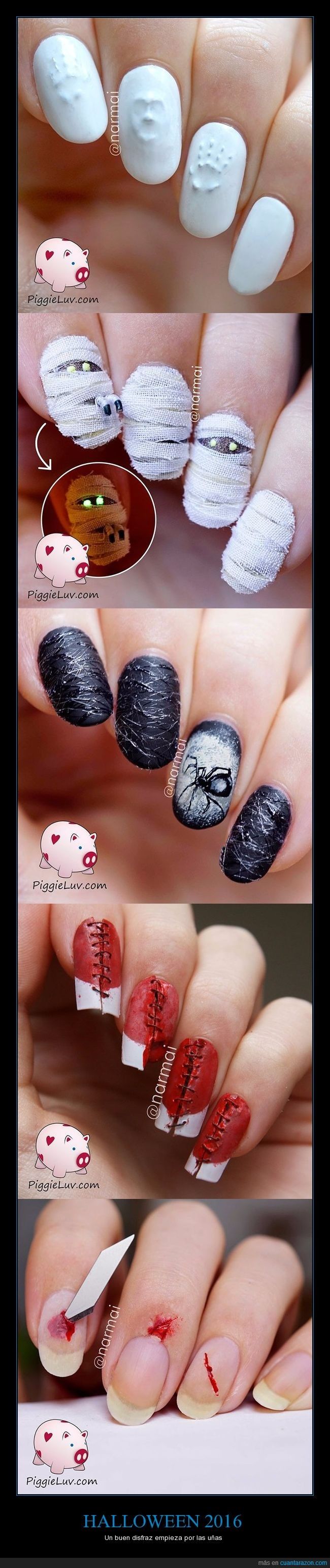 Ideas de uñas para Halloween que nunca se te habrían ocurrido - Un buen disfra...
