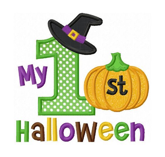 1st Halloween Onesie Applique Embroidery